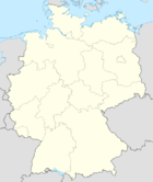 Deutschlandkarte, Position der Stadt Helmstedt hervorgehoben