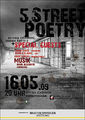 Plakat des 5. Street Poetry Abends (2009)