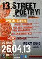 Plakat des 13. Street Poetry Abends (2013)